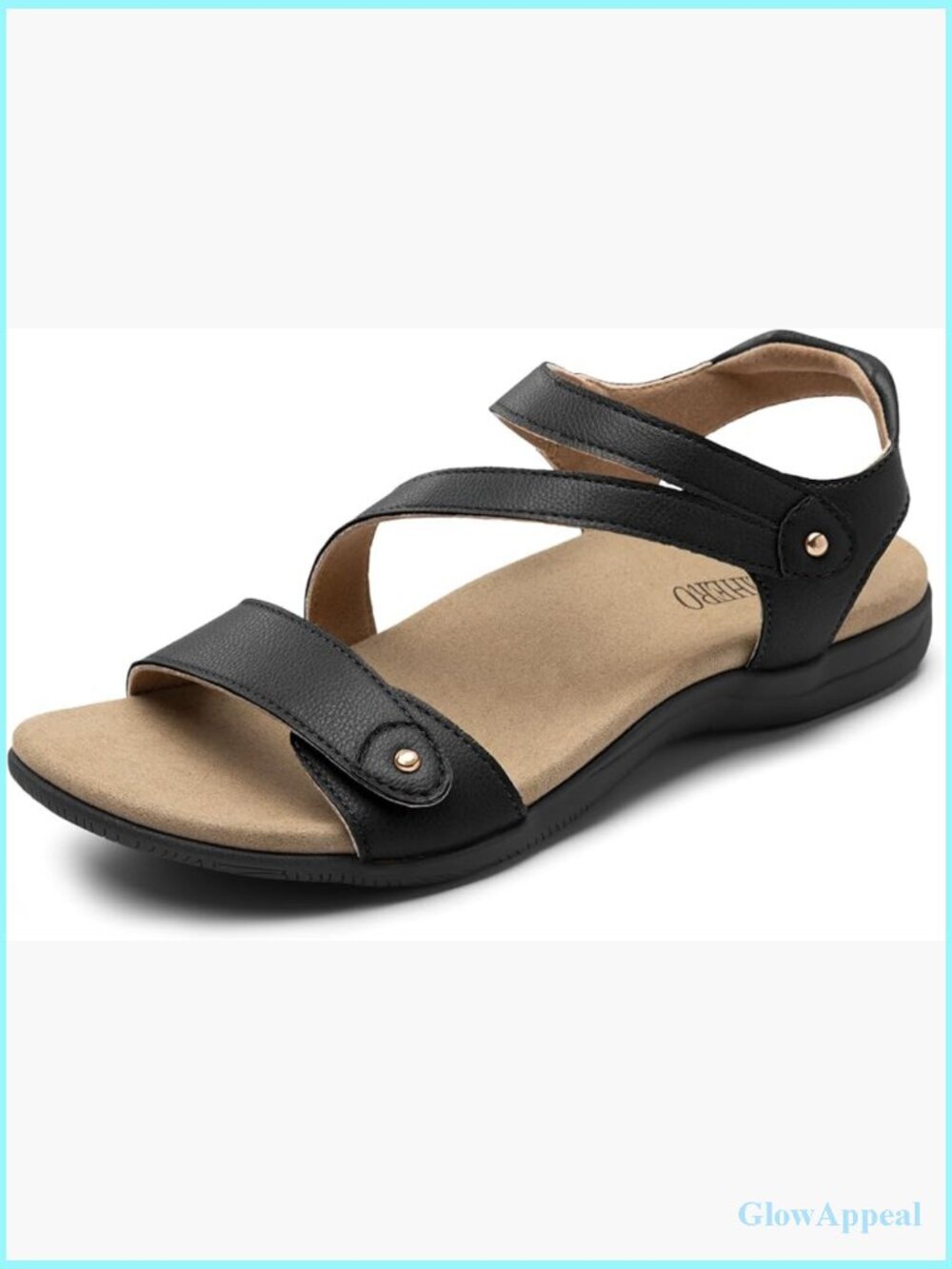 Orthopedic Arch Support Flat Sandals with Adjustable Strap